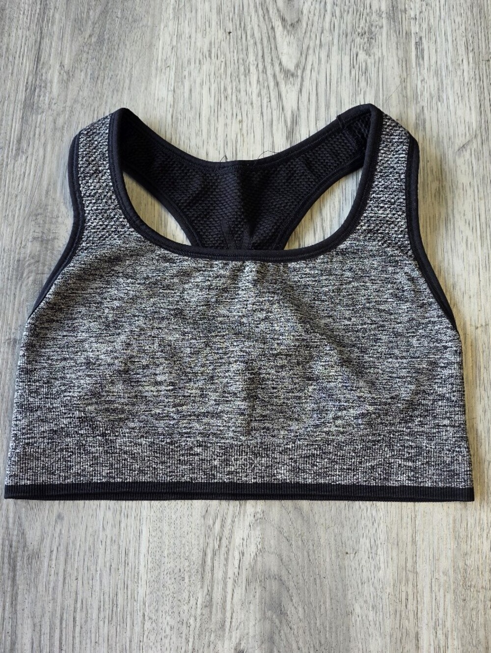 Victoria’s Secret VSX Reversible Sports Bra Gray Black Seamless Racerback M